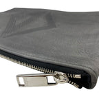 Dior Pouch Clutch Leather Gray Lightweight Capacity Crossbody — view 3
