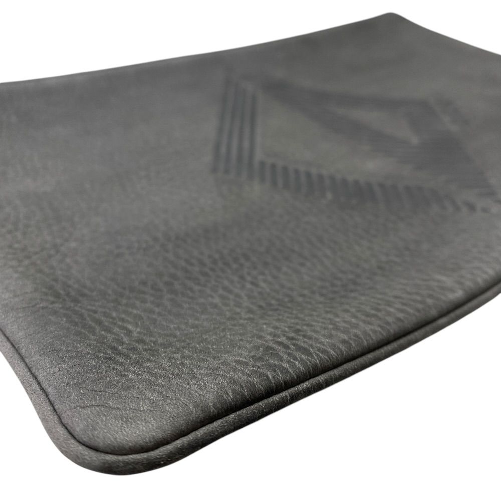Dior Pouch Clutch Leather Gray Lightweight Capacity Crossbody — view 4