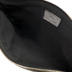 Dior Pouch Clutch Leather Gray Lightweight Capacity Crossbody — view 7