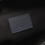 Louis Vuitton Waist Bag Discovery PM Monogram Shadow Navy Blue Leather — view 4