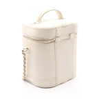 Chanel Handbag CC Logo 2-Way AS White Lambskin CC Vanity Chain Shoulder — view 2