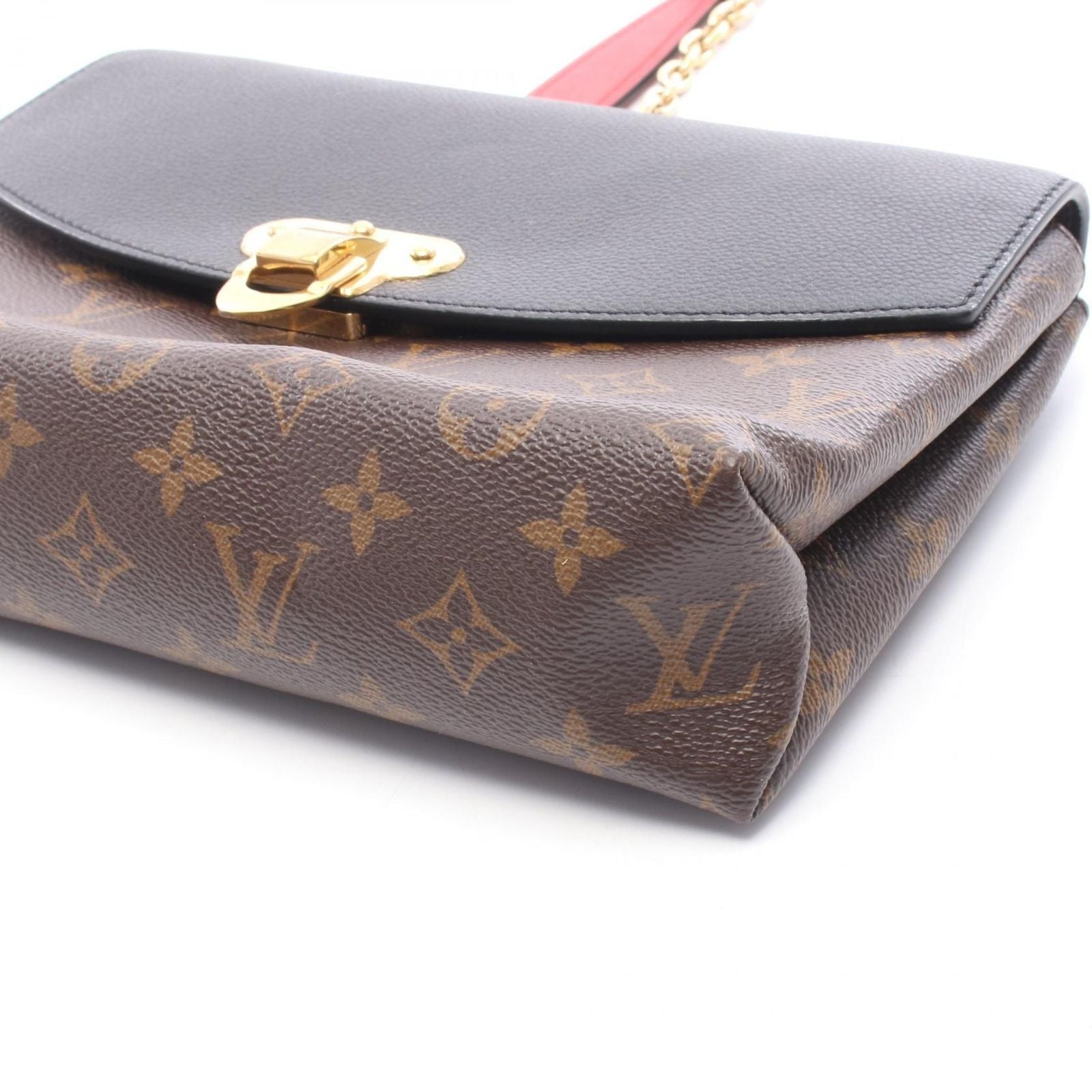 Louis Vuitton Shoulder Bag Sun Placido Monogram Noir Canvas Leather — view 8