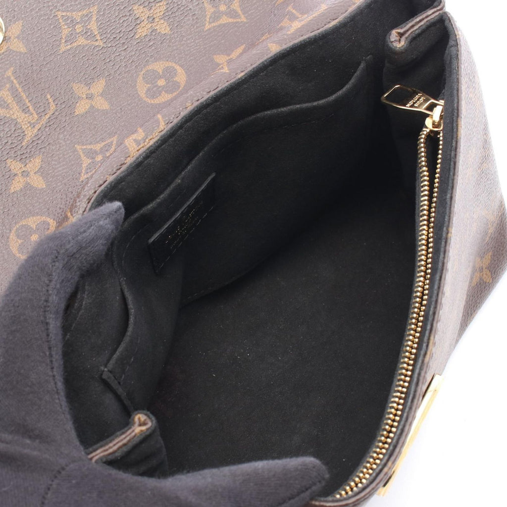 Louis Vuitton Shoulder Bag Sun Placido Monogram Noir Canvas Leather — view 3