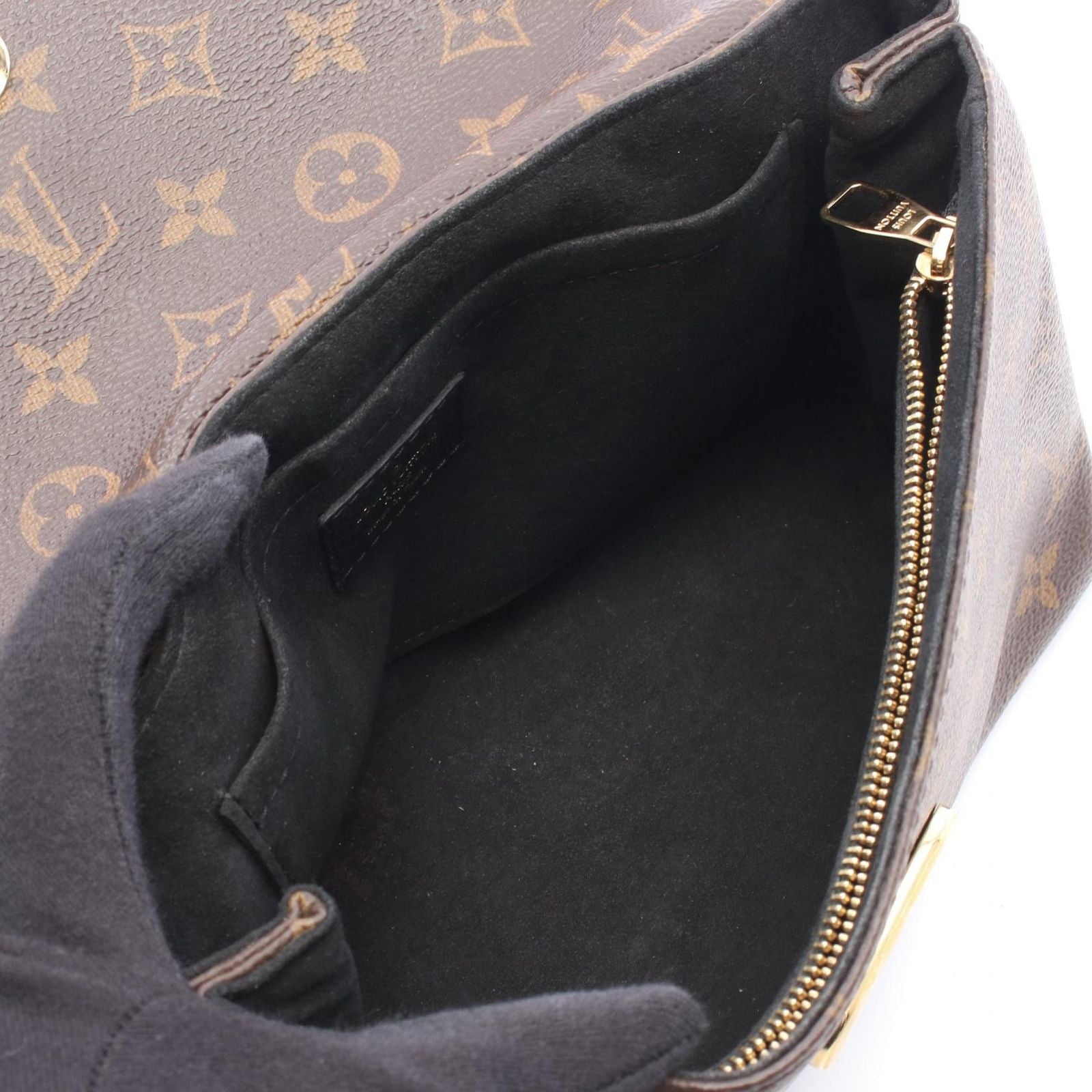 Louis Vuitton Shoulder Bag Sun Placido Monogram Noir Canvas Leather — view 3