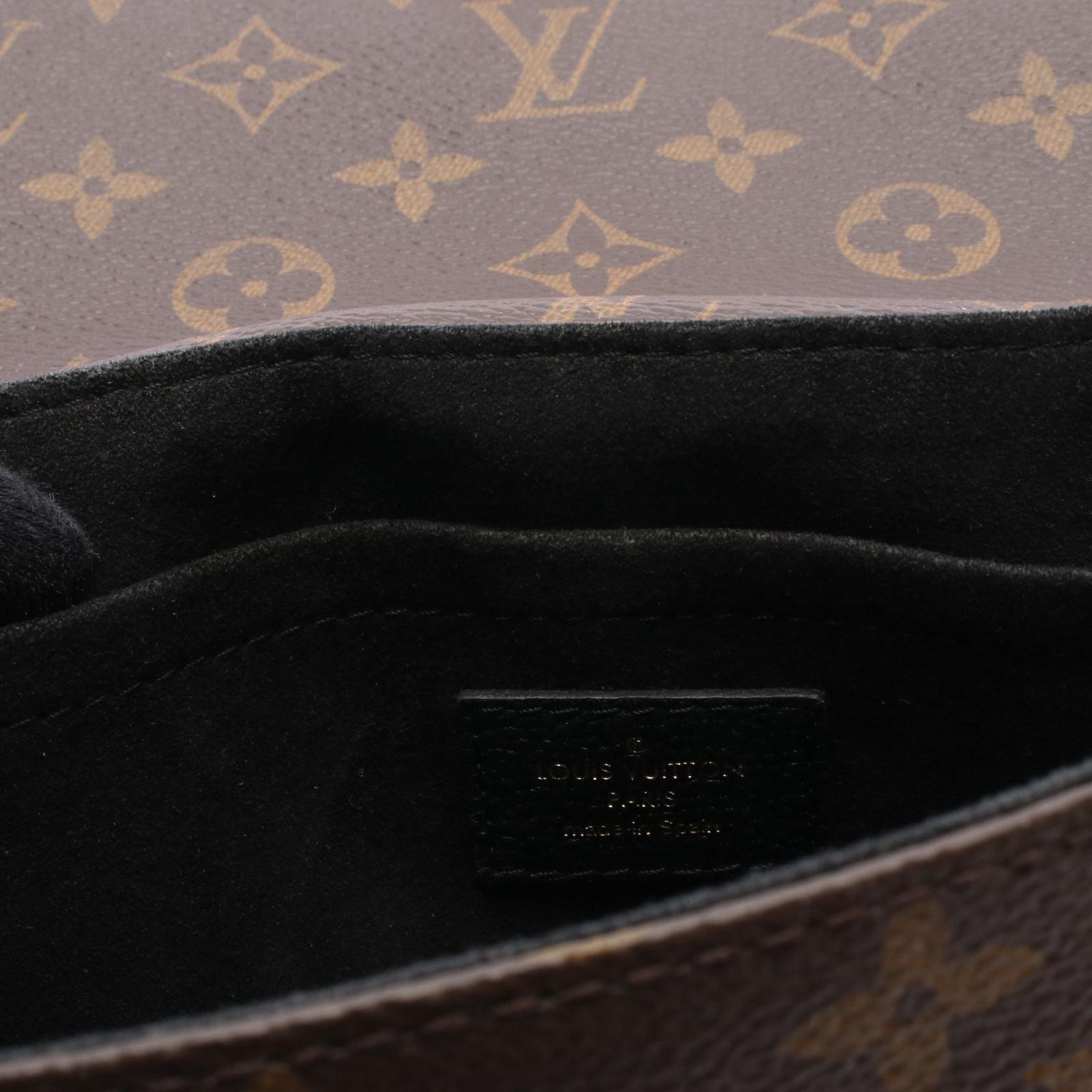 Louis Vuitton Shoulder Bag Sun Placido Monogram Noir Canvas Leather — view 7