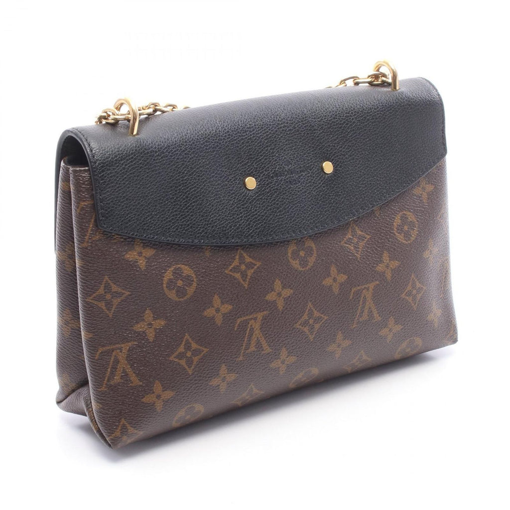Louis Vuitton Shoulder Bag Sun Placido Monogram Noir Canvas Leather — view 2