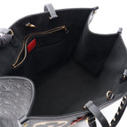 Louis Vuitton Tote Bag On The Go GM Monogram Empreinte LV Crafty 2-Way Black Beige — view 3