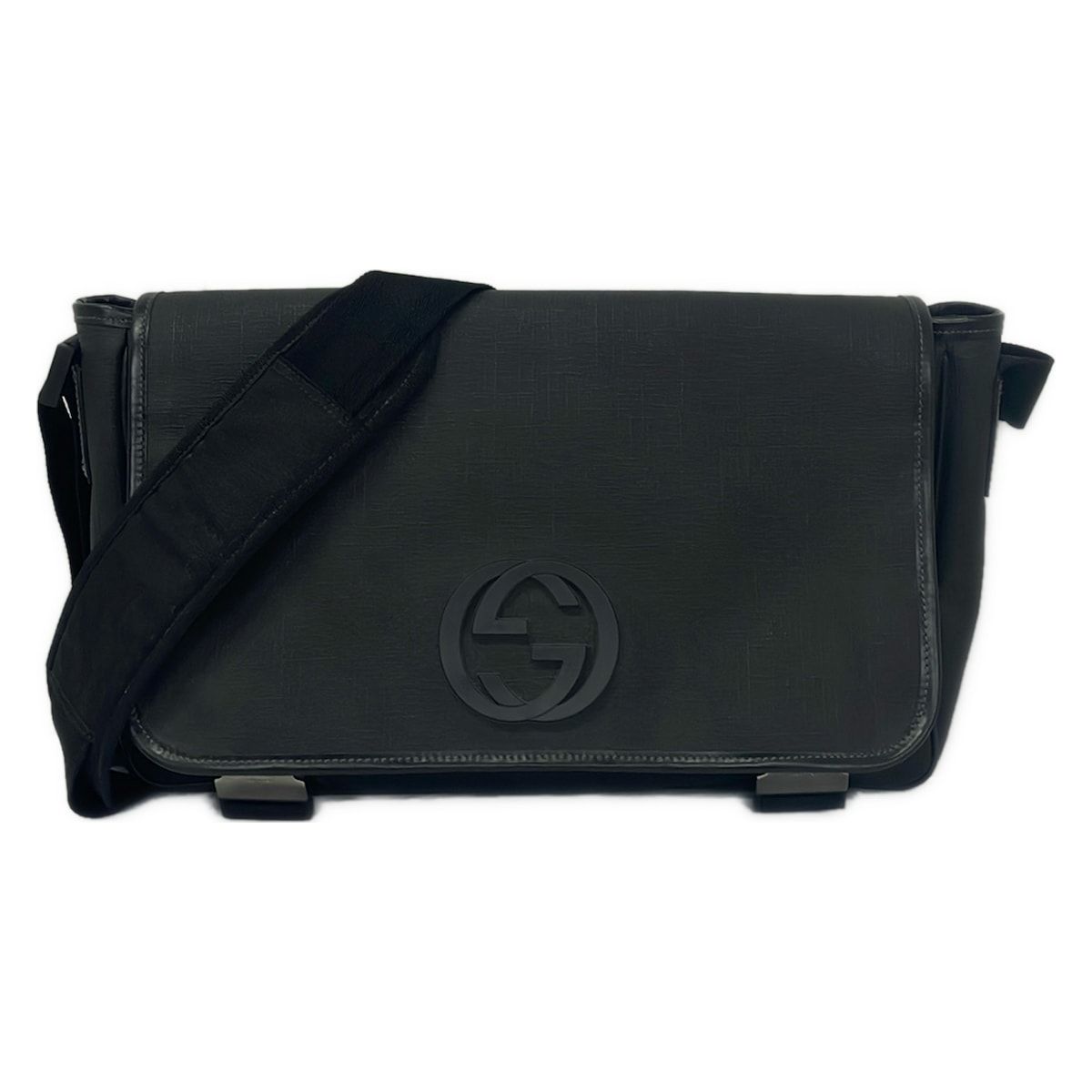 Gucci Shoulder Bag Interlocking Black Leather