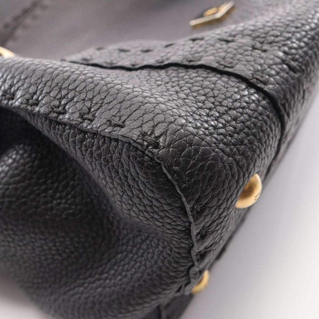 Fendi Linda Bageria Sell Black Leather Selleria Bag — view 8