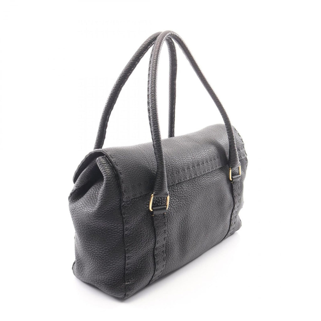 Fendi Linda Bageria Sell Black Leather Selleria Bag — view 2