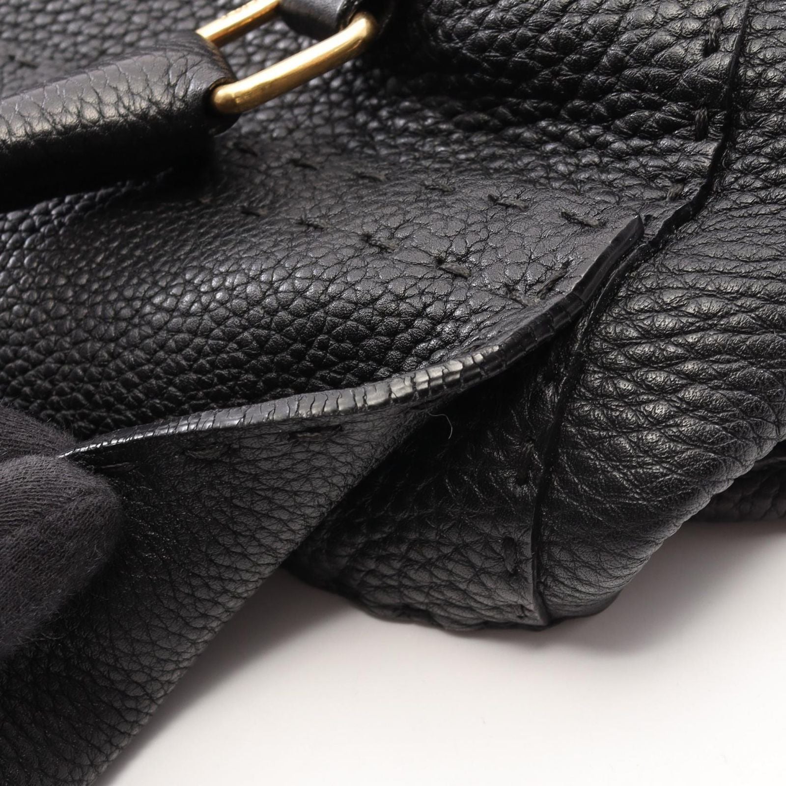 Fendi Linda Bageria Sell Black Leather Selleria Bag — view 7