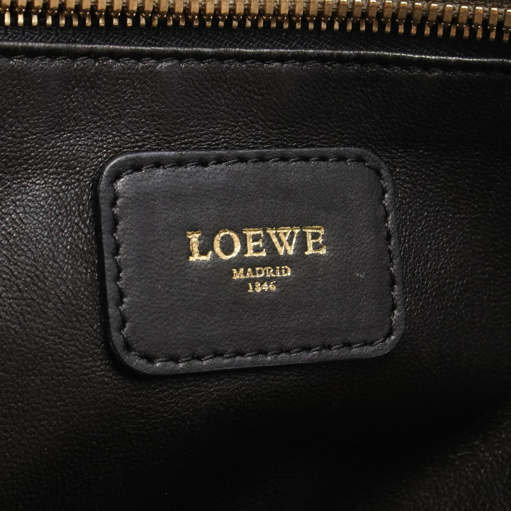 Loewe Amazona 36 Metallic Blanc Leather Handbag — view 4
