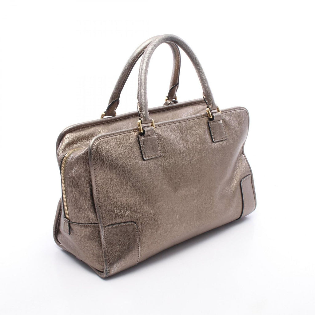 Loewe Amazona 36 Metallic Blanc Leather Handbag — view 2