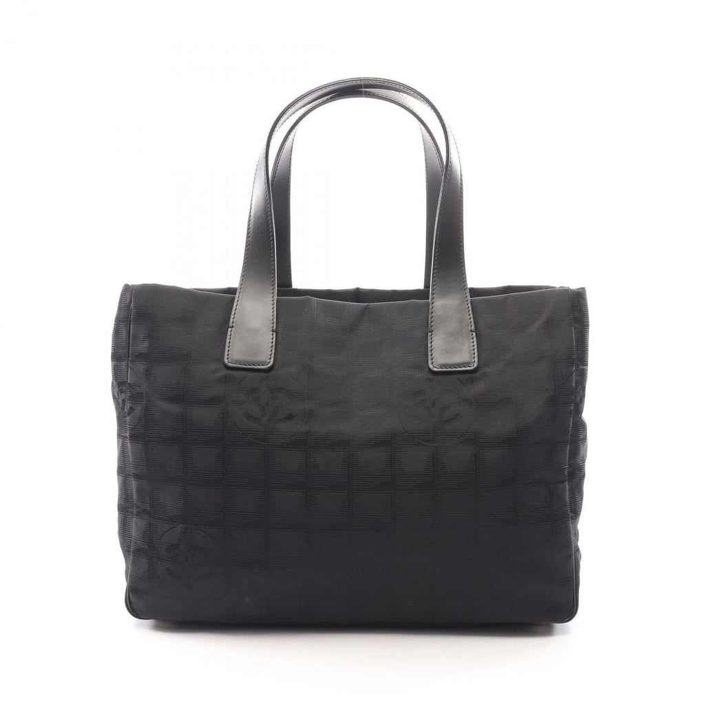 Chanel Tote Bag New Travel Line MM Black Leather New MM