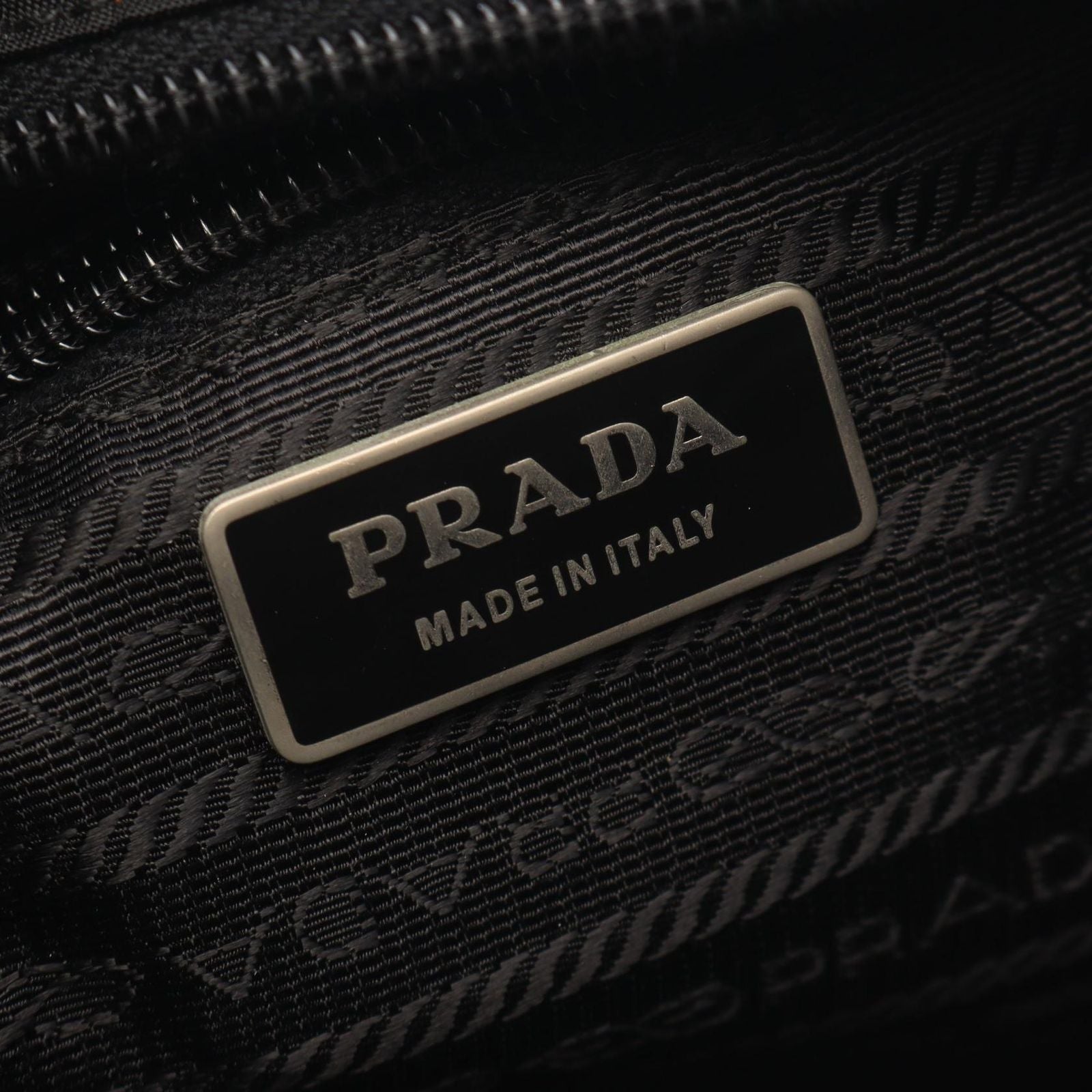Prada Shoulder Bag Tessuto Saffiano Black Nylon Leather Triangle Logo — view 4