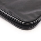 Prada Shoulder Bag Tessuto Saffiano Black Nylon Leather Triangle Logo — view 7