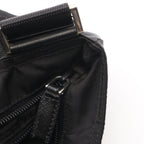 Prada Shoulder Bag Tessuto Saffiano Black Nylon Leather Triangle Logo — view 5
