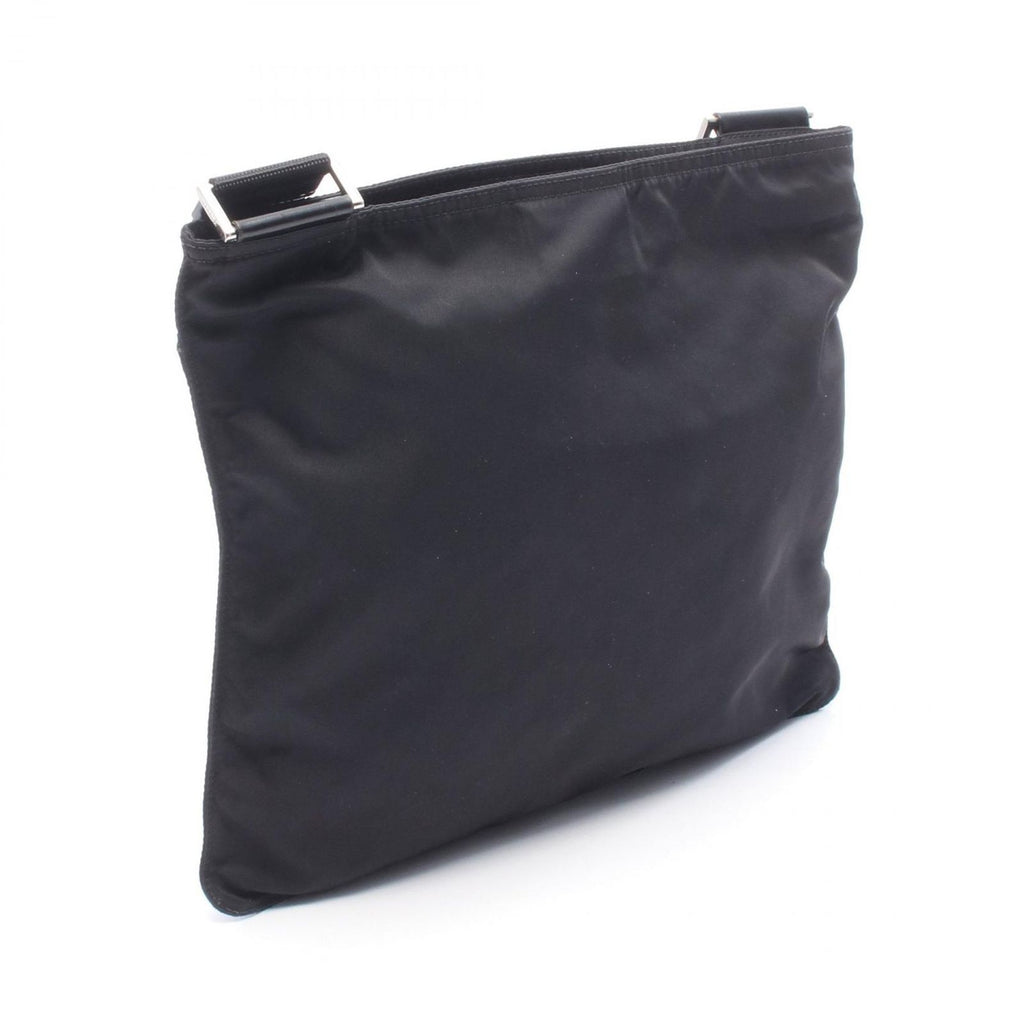 Prada Shoulder Bag Black Nylon Leather Triangle Logo — view 2