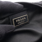 Prada Shoulder Bag Black Nylon Leather Triangle Logo — view 4