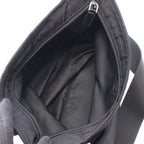 Prada Shoulder Bag Black Nylon Leather Triangle Logo — view 3
