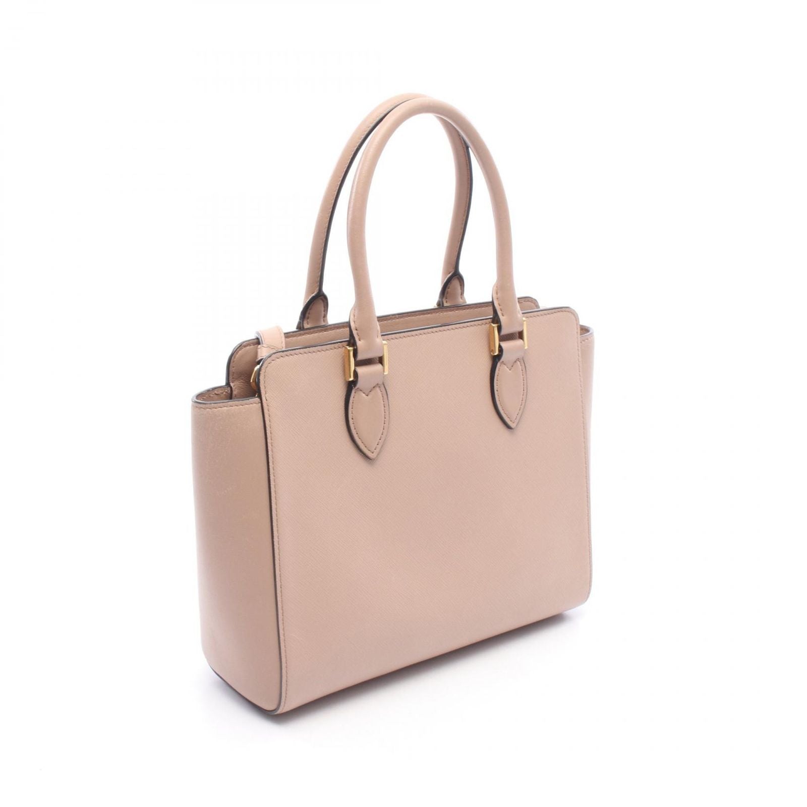 Prada 2-Way Pink Beige Leather Shoulder Handbag — view 2