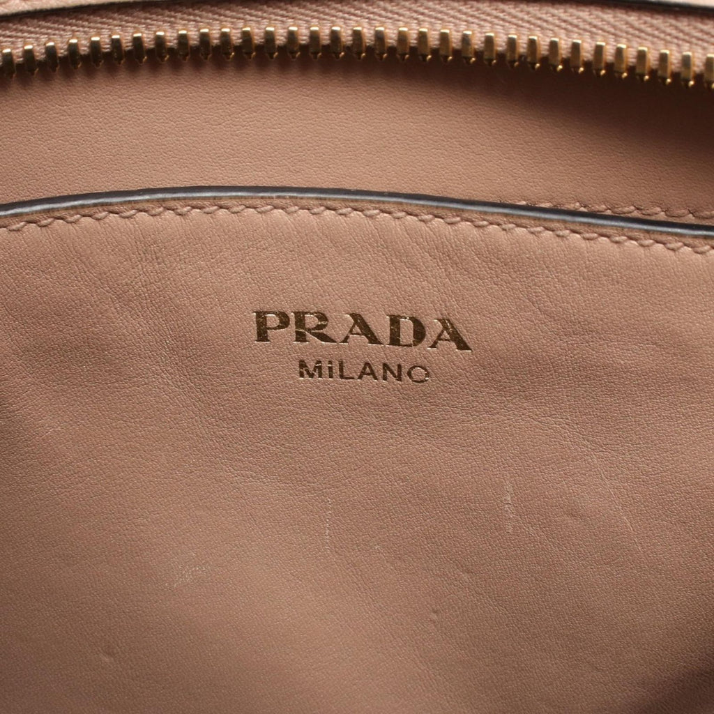 Prada 2-Way Pink Beige Leather Shoulder Handbag — view 4