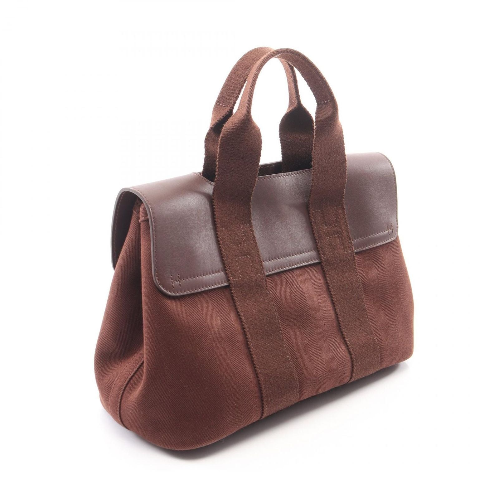 Hermes Handbag Valparaiso PM Brown Canvas Leather — view 2