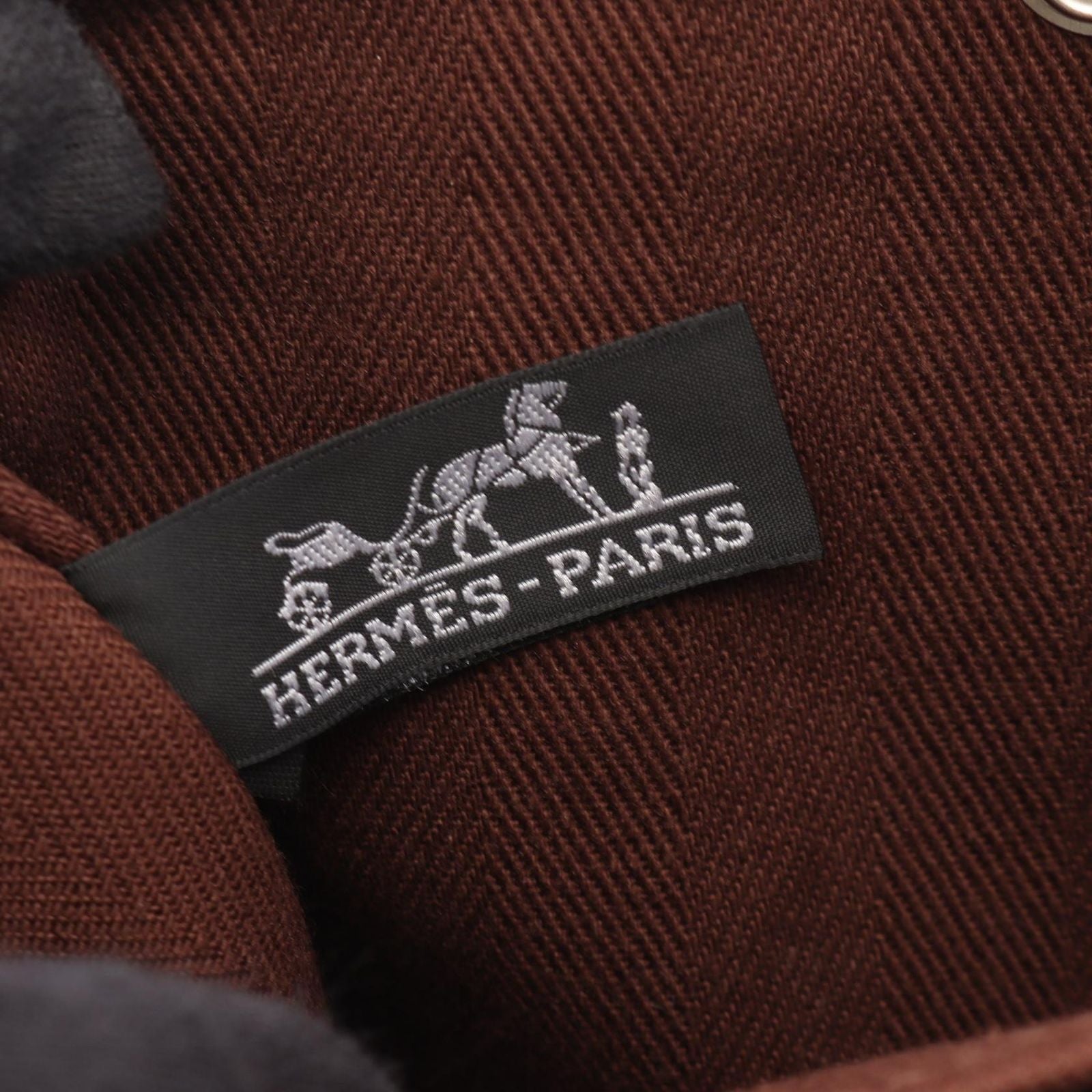 Hermes Handbag Valparaiso PM Brown Canvas Leather — view 4