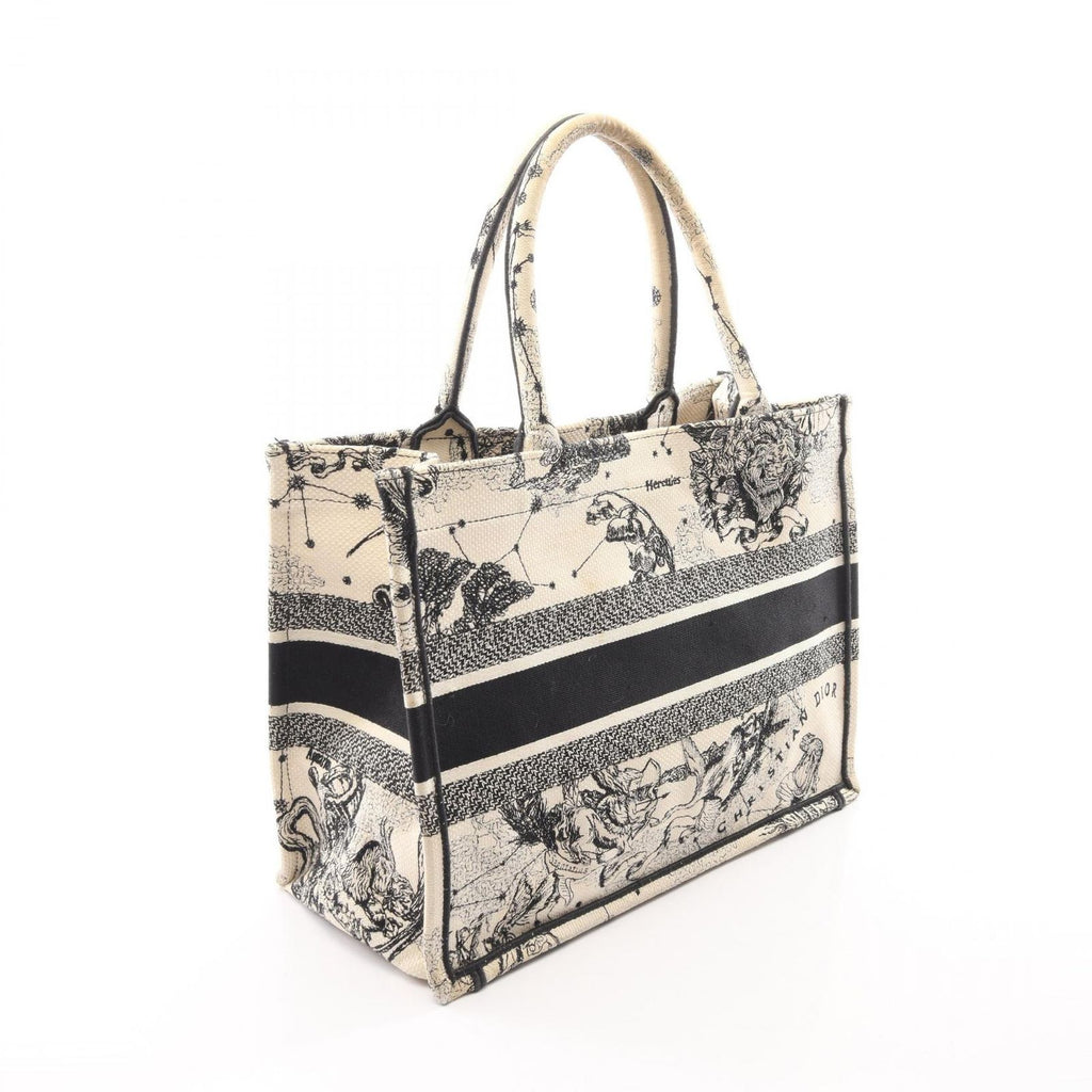 Dior Tote Bag Book Toile de Jouy Ivory Black Canvas — view 2