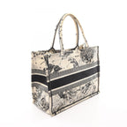 Dior Tote Bag Book Toile de Jouy Ivory Black Canvas — view 2