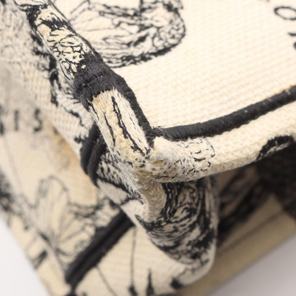 Dior Tote Bag Book Toile de Jouy Ivory Black Canvas — view 8