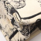 Dior Tote Bag Book Toile de Jouy Ivory Black Canvas — view 8