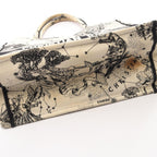 Dior Tote Bag Book Toile de Jouy Ivory Black Canvas — view 7