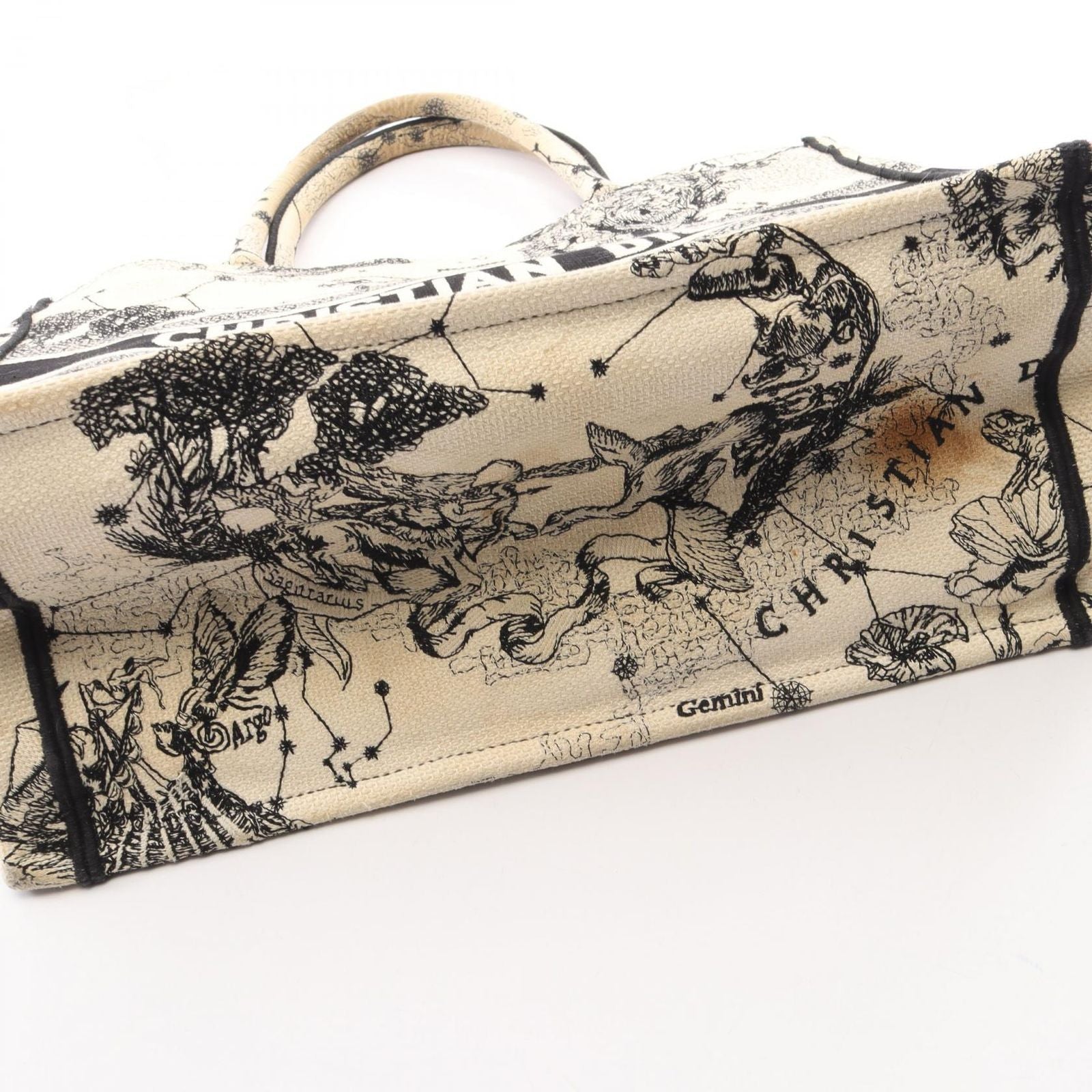 Dior Tote Bag Book Toile de Jouy Ivory Black Canvas — view 7