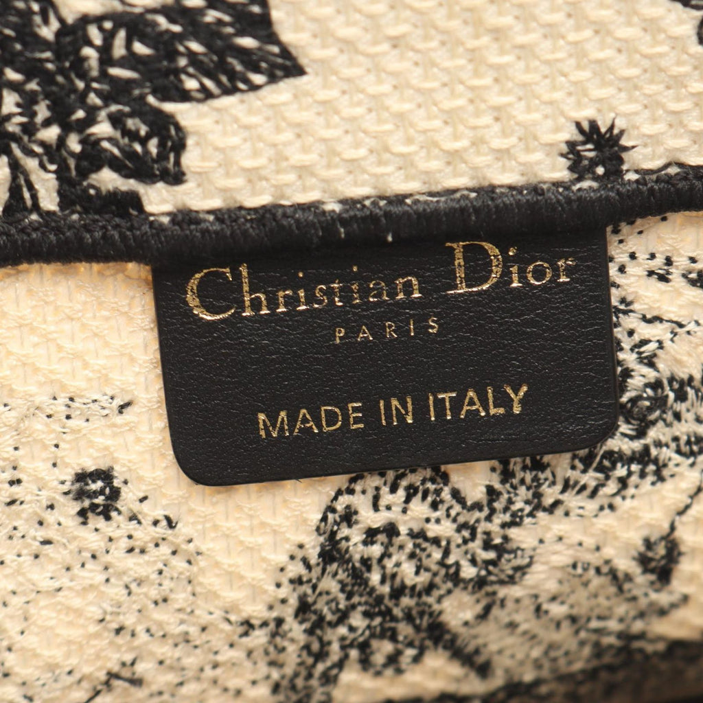 Dior Tote Bag Book Toile de Jouy Ivory Black Canvas — view 4