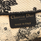 Dior Tote Bag Book Toile de Jouy Ivory Black Canvas — view 4