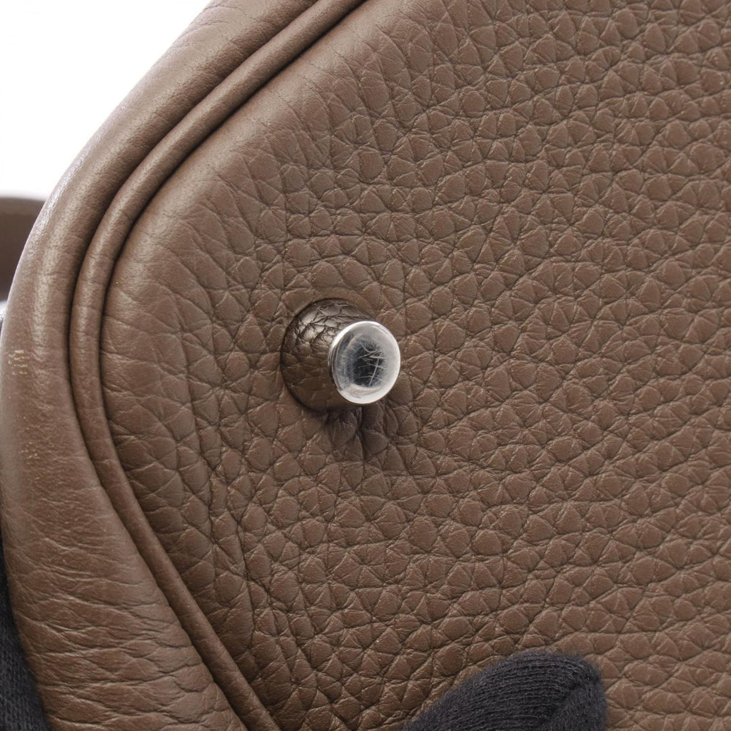 Hermes Picotin Lock MM Etoupe Leather Handbag — view 7