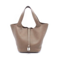 Hermes Picotin Lock MM Etoupe Leather Handbag