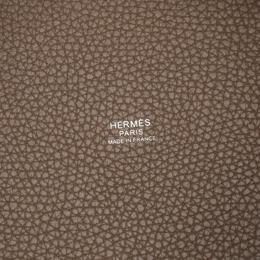 Hermes Picotin Lock MM Etoupe Leather Handbag — view 4