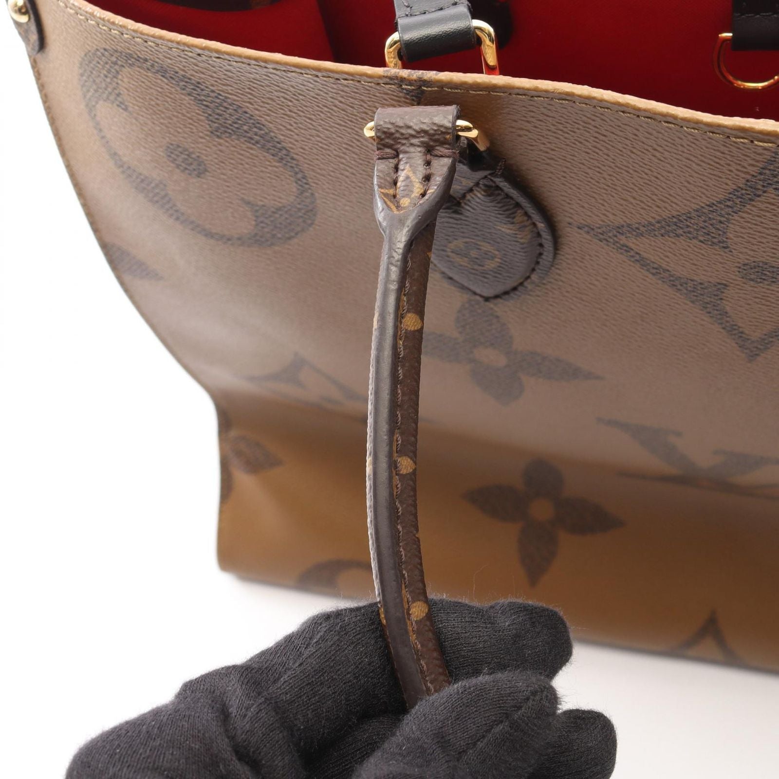 Louis Vuitton Shoulder Bag On The Go GM Canvas Leather — view 8