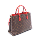 Louis Vuitton Tote Bag Flower 2-Way Coquelicot Canvas Leather — view 2