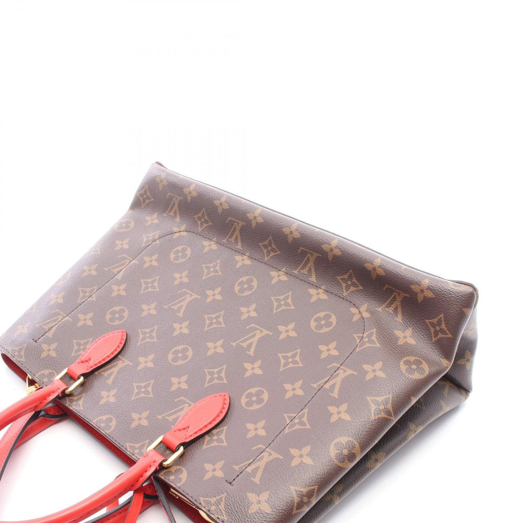 Louis Vuitton Tote Bag Flower 2-Way Coquelicot Canvas Leather — view 6