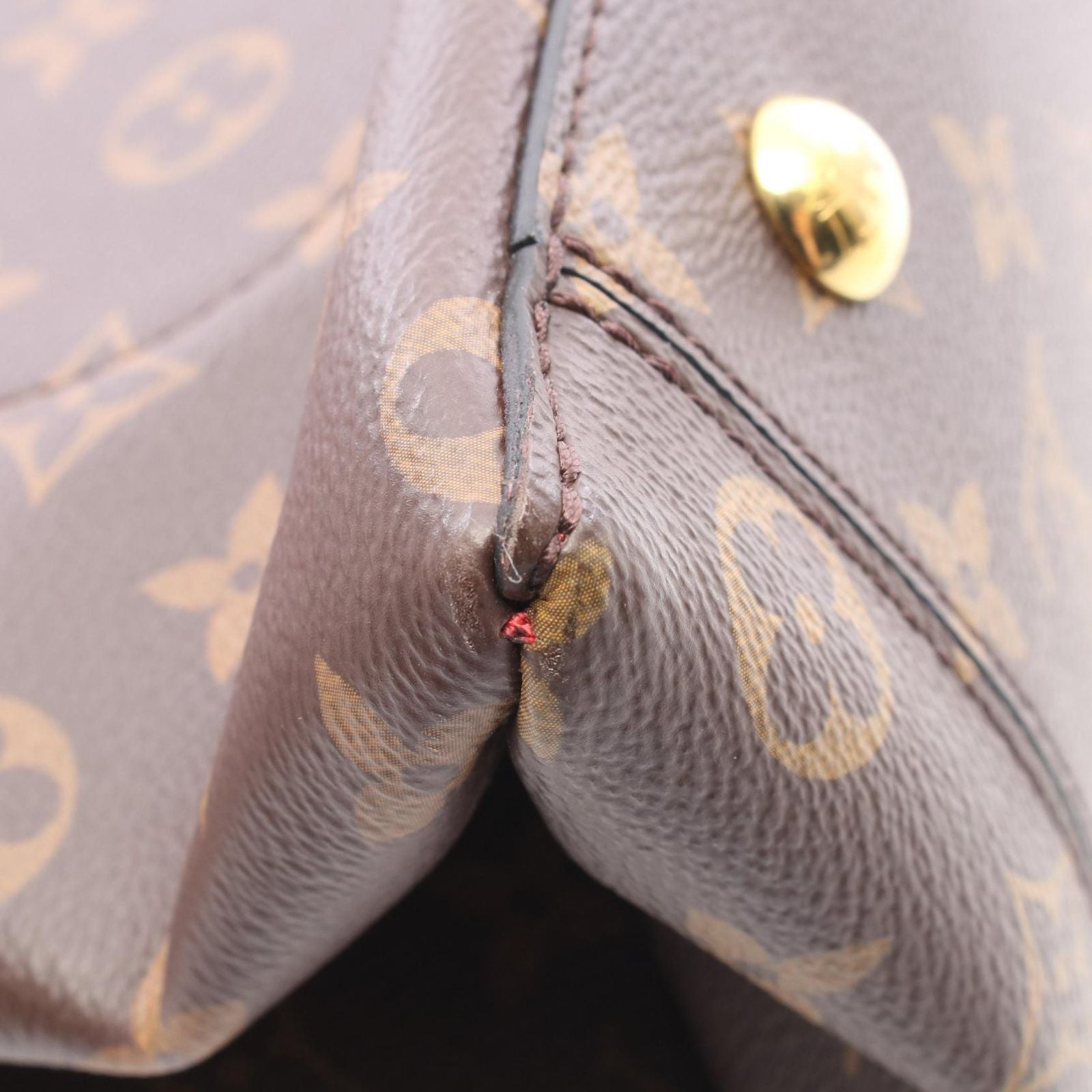 Louis Vuitton Tote Bag Flower 2-Way Coquelicot Canvas Leather — view 7
