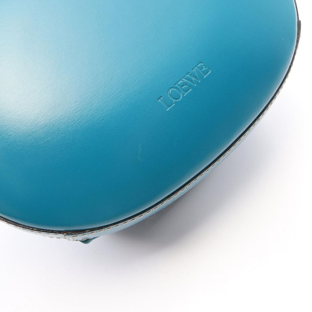 Loewe Round Turquoise Blue Leather Handbag — view 8