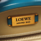 Loewe Round Turquoise Blue Leather Handbag — view 4
