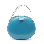 Loewe Round Turquoise Blue Leather Handbag
