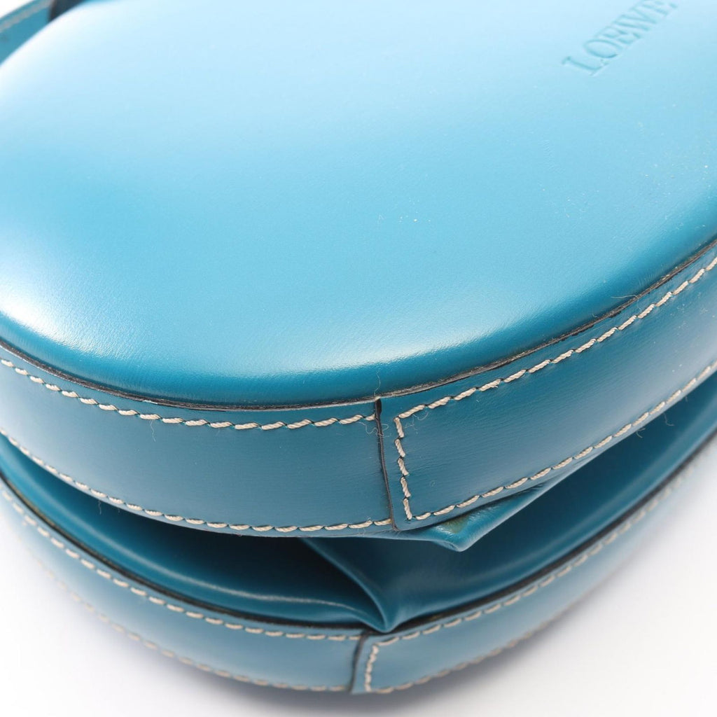 Loewe Round Turquoise Blue Leather Handbag — view 7