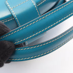 Loewe Round Turquoise Blue Leather Handbag — view 5