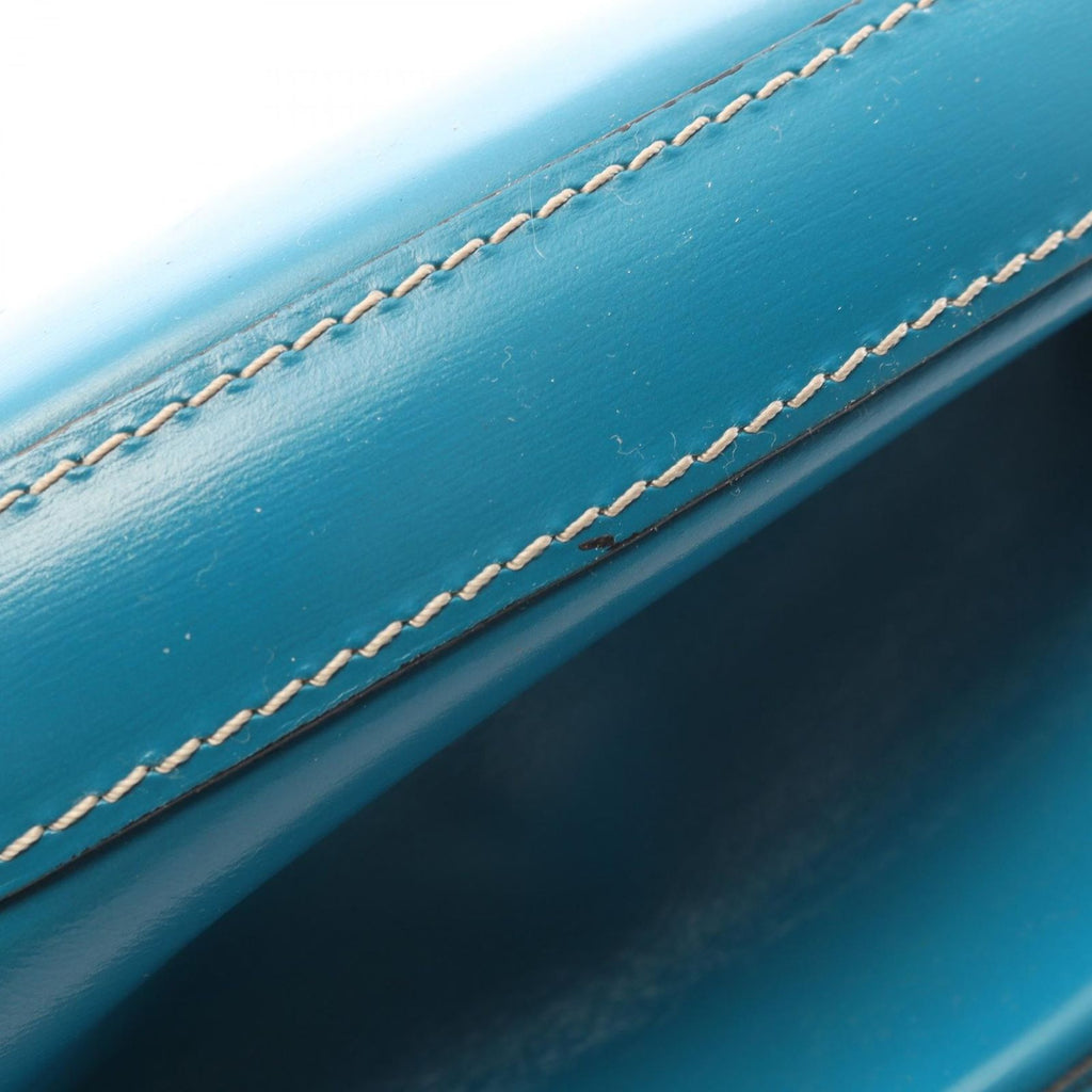 Loewe Round Turquoise Blue Leather Handbag — view 6