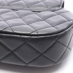 Chanel Shoulder Bag Quilted Top Handle Black Lambskin Top 2-Way Chain — view 6